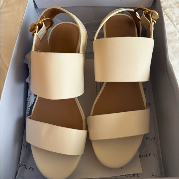 Aerosoles Camera Platform Sandal (NEW), Eggshell, Size 8W - Picture 8 of 10